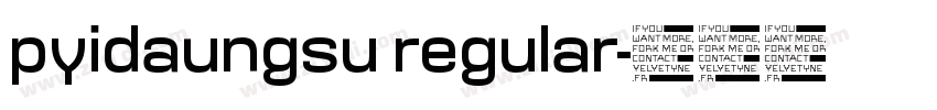 pyidaungsu regular字体转换